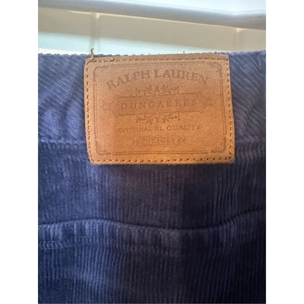 Ralph Lauren Girls Corded Corduroy Plaid Skirt - Size 14